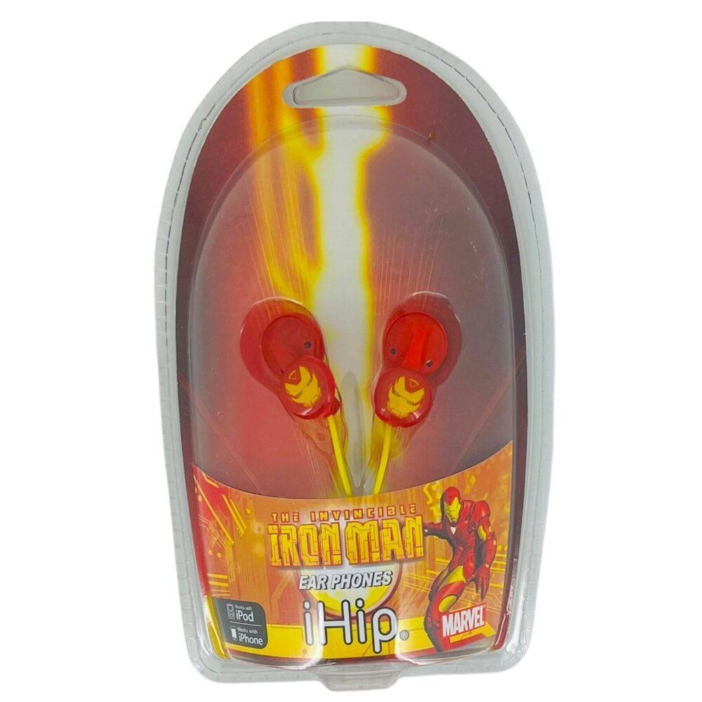 MARVEL IRON MAN iHip Wired Earbuds 3.5mm Headphones New Sealed